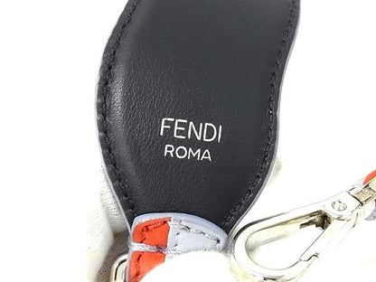Fendi Strap You Suede And Leather Shoulder Strap For Bag Blue-grey Tone And