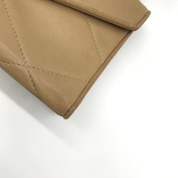 Chanel Quilted Chain Hand Bag Beige
