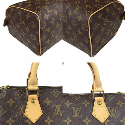Louis Vuitton Speedy 25 Monogram Handbag Monogram Canvas M41528 Brown Women