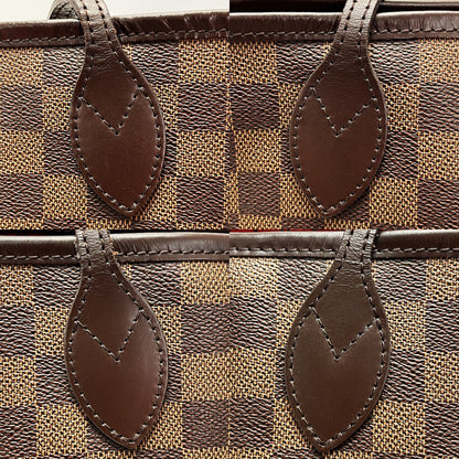 Louis Vuitton Damier Neverfull N41358 Ebene Tote Bag Women's Gold Hardware