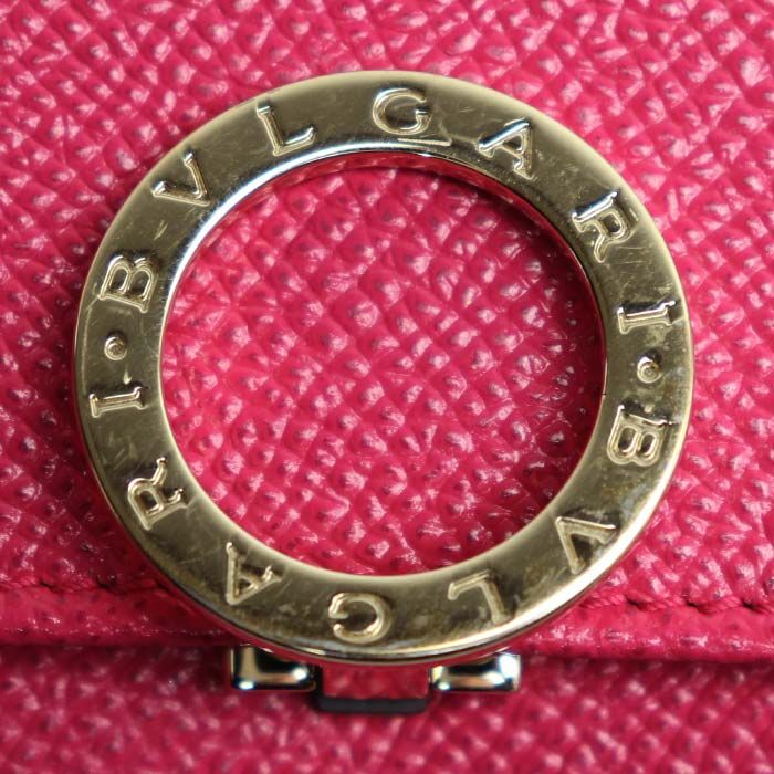 Bvlgari Trifold Wallet Pink 289063 Women's Pre-owned