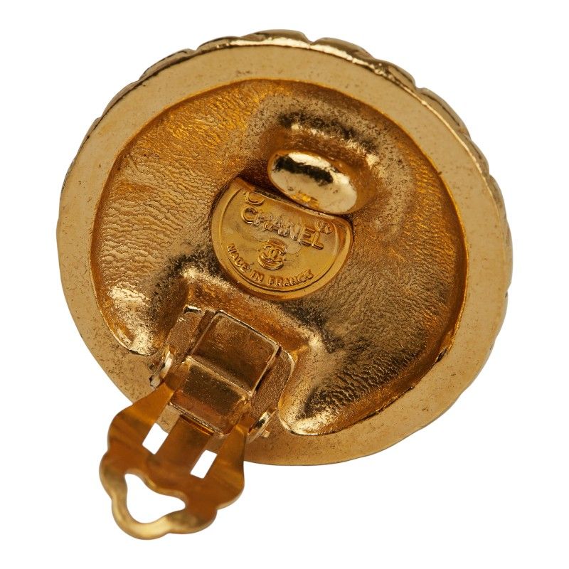 Chanel Coco Mark Round Gold Plated Ladies Chanel