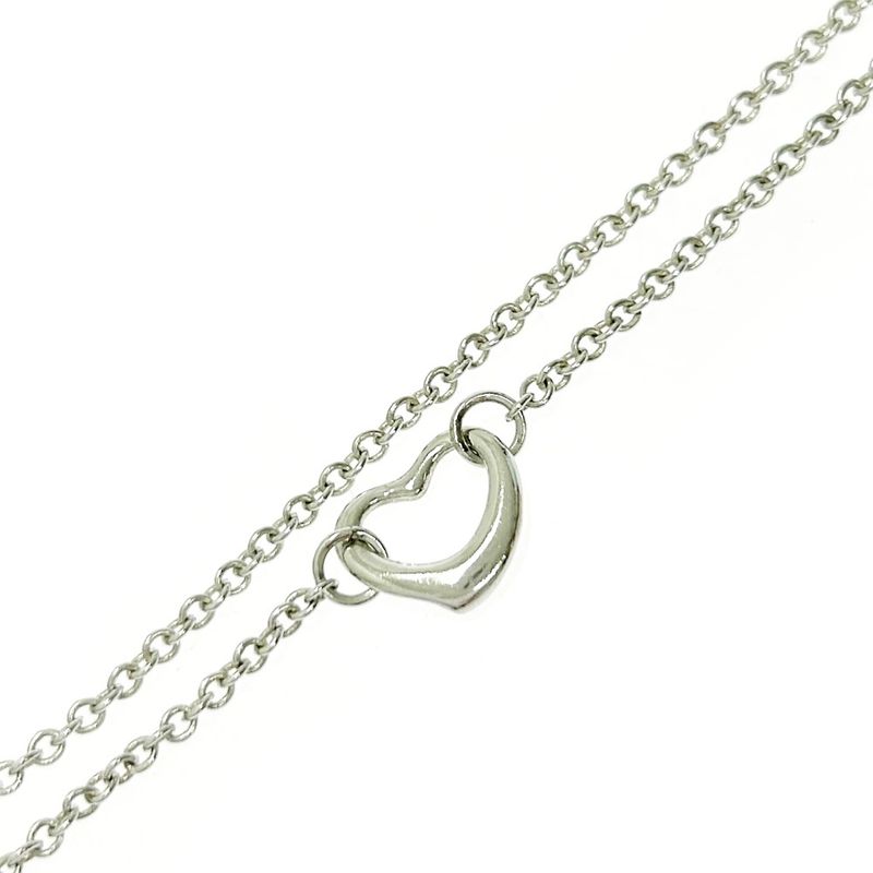 Tiffany & Co Silver Open Heart 3p Necklace 3.3g 925 Engraved 426069 Necklace