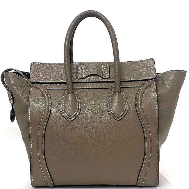 Celine Tote Bag Luggage Mini Shopper Beigegray