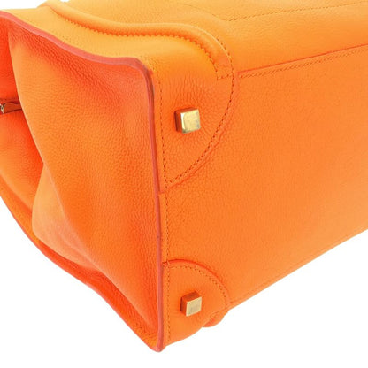 Celine - Phoebe Period Luggage Mini Shopper Leather Tote Bag - Orange - Women