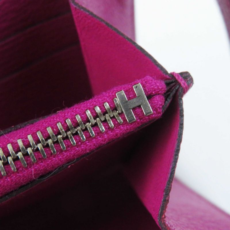 Hermes Kelly Wallet Rose Purple Silver Hardware Chevre Long Wallet / Long