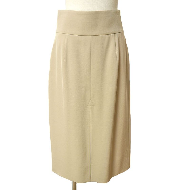 Hermes Tucked Pleated Skirt 38 Beige Hair Long Sold