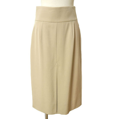 Hermes Tucked Pleated Skirt 38 Beige Hair Long Sold