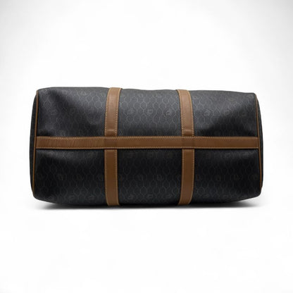 Christian DIOR Boston Bag With Honeycomb Pattern Brown