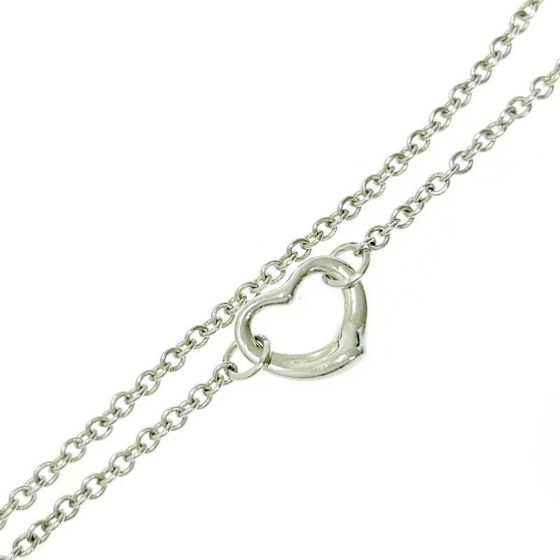 Tiffany & Co Silver Open Heart 3p Necklace 3.3g 925 Engraved 426069 Necklace