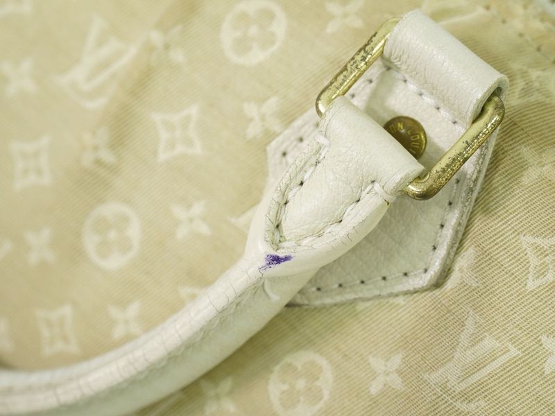 Authentic Louis Vuitton LV Speedy 30 Monogram Mini Lin Handbag Mini Boston Bag