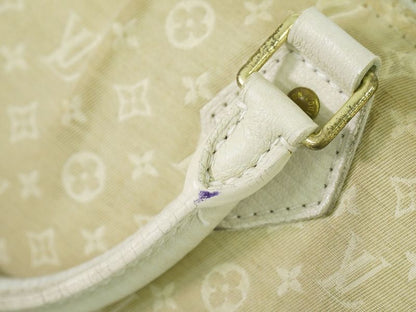 Authentic Louis Vuitton LV Speedy 30 Monogram Mini Lin Handbag Mini Boston Bag