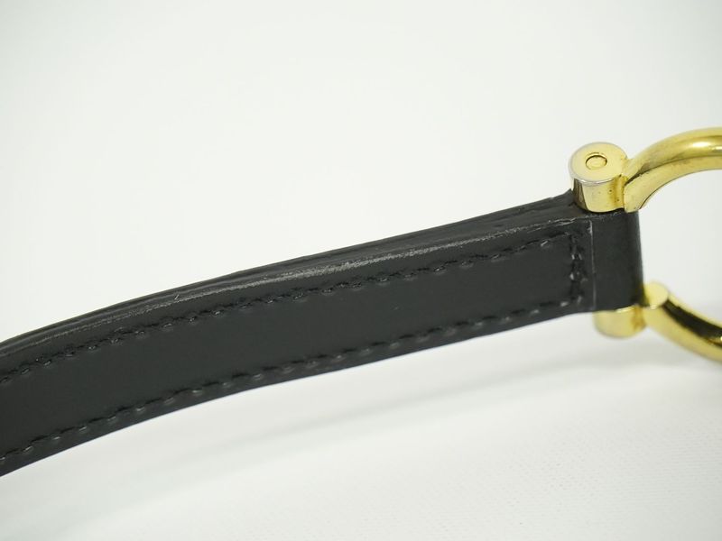 Authentic Celine Leather Handbag Black Bag Pre-owned [follow-up Discount