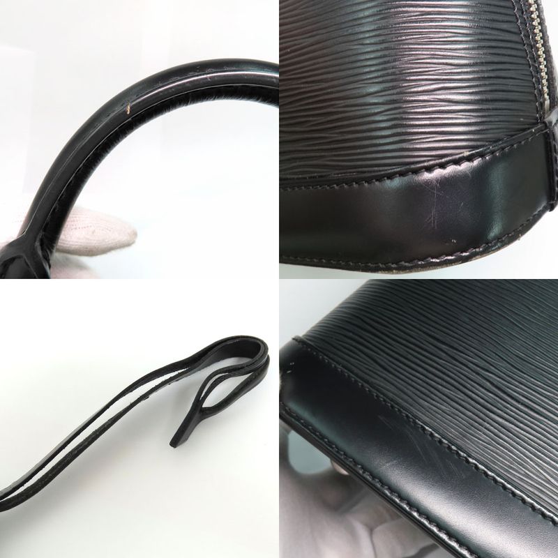 Louis Vuitton Alma BB M40862 Epi Black 2WAY Handbag Silver-hardware