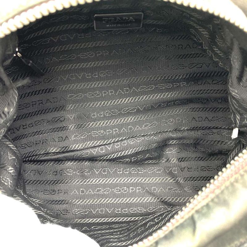 Prada Shoulder Bag Handbag Triangle Nylon Brown Women