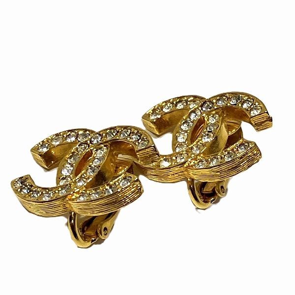 Chanel Coco Mark Rhinestone Branded Accessories Earrings Ladies