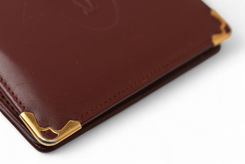 Cartier Fold Wallet Vintage Cartier Mini Wallet Must De Cartier Bordeaux