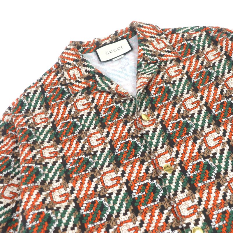 Gucci 20SS 623168/623159 100% Cotton G Logo Total Pattern Woven Effect Bow Ring