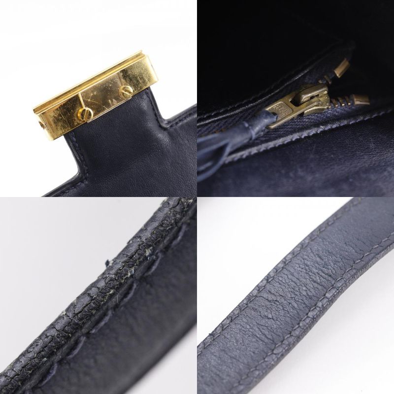 Hermes Constance 24 Vintage Box Calf Navy Blue/gold Hardware 0F Ladies Shoulder