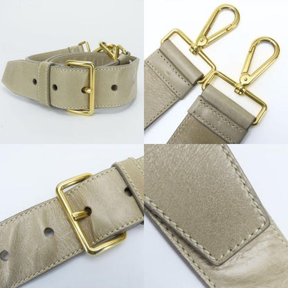 Prada Handbag Bl0678 Triangle Logo Plate Calf Pomice Sand Beige Gold Hardware