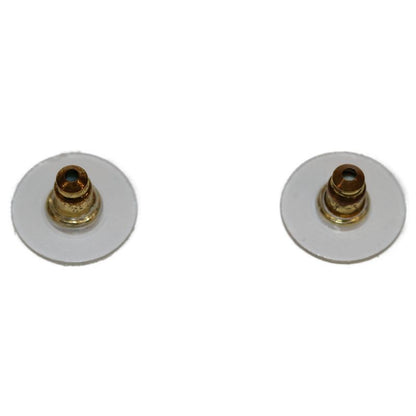 Chanel L23C Black GP Coco Mark Pierced Earrings