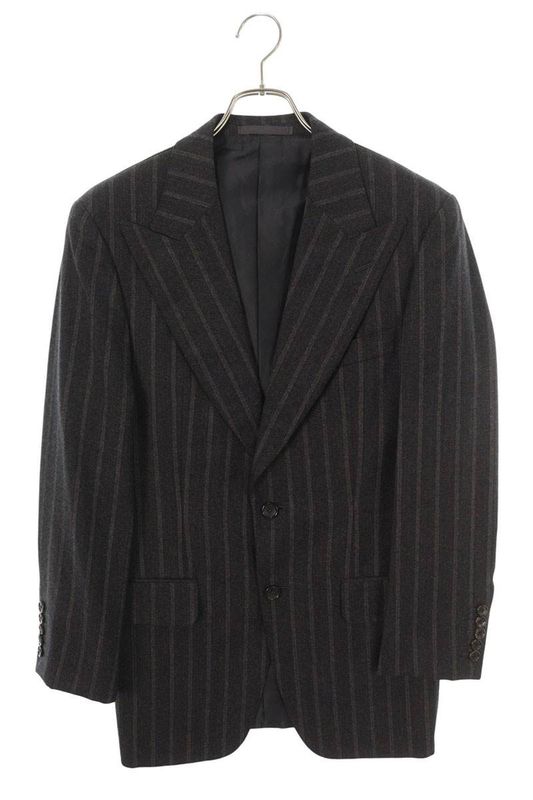 Gucci 12001902g Striped Wool Double Tailored Jacket Men's 46