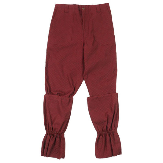 Gucci 20SS 614939 Cotton GG Jacquard Layered Hem Design Pants Worn On The