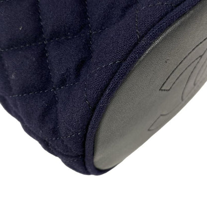 Chanel Shoulder Bag Matelasse Navy Marine Charm / Vintage Gold Hardware /