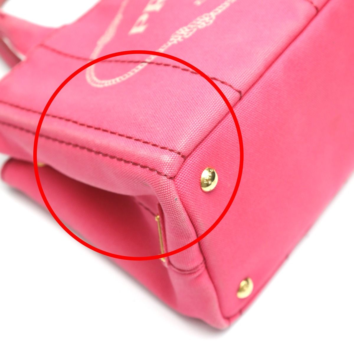 Prada 1 Bg439 Canapa Handbag Mini Tote Bag Pink