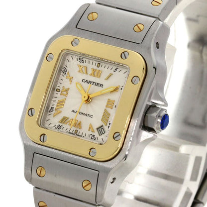Cartier W20045c4 Santos Garbet SM 20th Anniversary Watch SS Ssx18k Yellow Gold