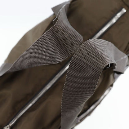 Prada Nylon Khaki Unisex Boston Bag