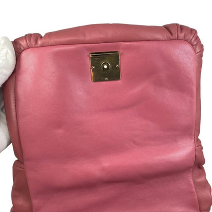 Loewe Shoulder Bag Puffergoya Bag Ap40p41x01 Lambskin Anagram Plum Rose Pink