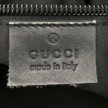 Gucci 019 0402 Tote Handbag GG Canvas Leather Black Simple Casual Ladies Men