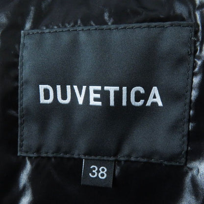 duvetica Duvetica Carysdue Lekkis Rabbit Fur Hooded Down Coat Navy 38 Made In