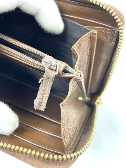 Gucci GG Supreme FAKE NOT PVC × Leather Round Zip Wallet Long Wallet 636169