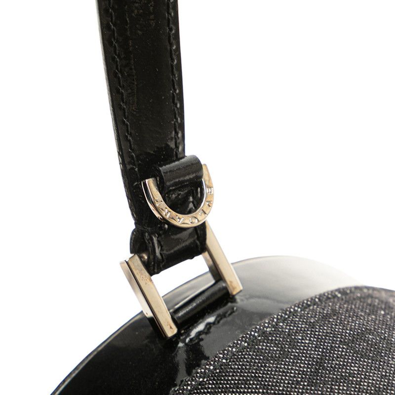 Bulgari Logomania Bee Zero One Black Indigo Denim Patent Leather Women's Bvlgari