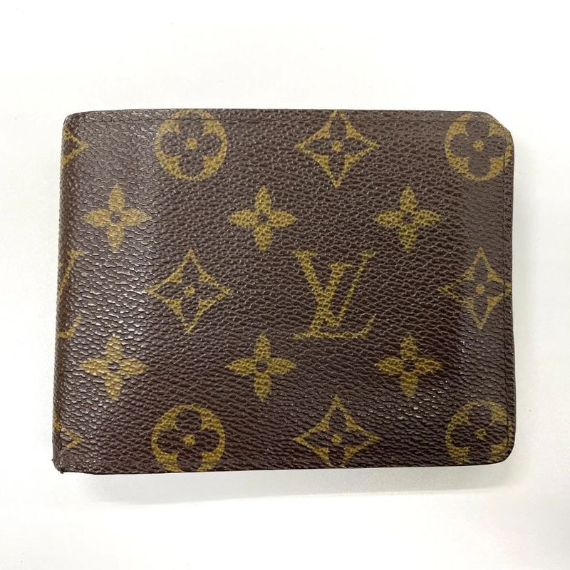 Louis Vuitton Monogram Portefeuille Florin Fold Wallet Pass Case M60026 Brown