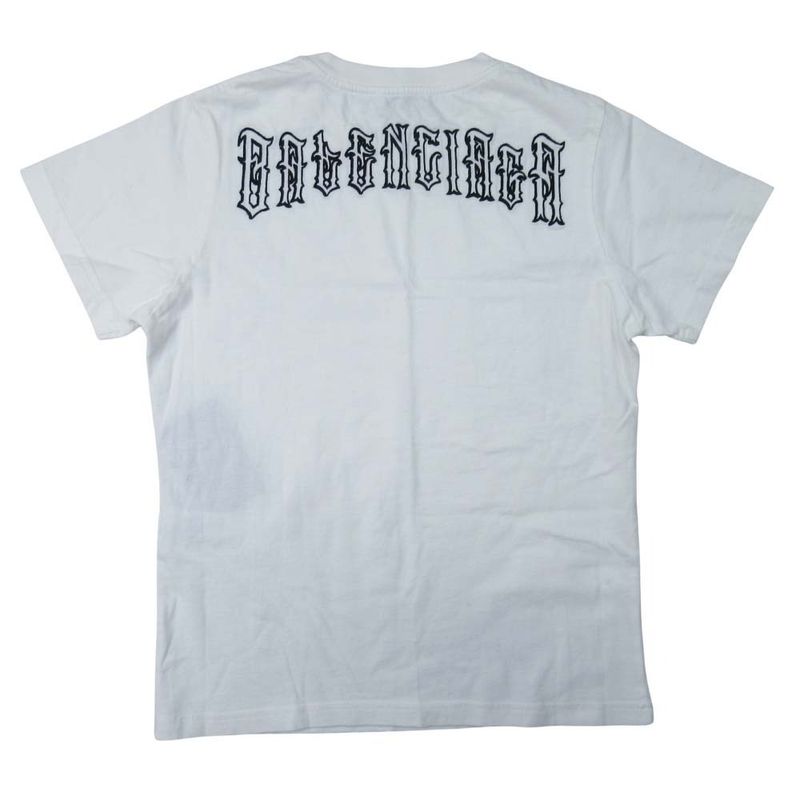 19ss Balenciaga Tattoo Logo T-Shirt Tattoo Logo Back Embroidery Short Sleeve