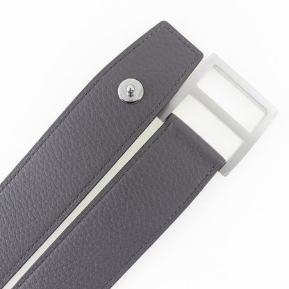 Hermes Serie Taurillon Clemence Etang Gray A Men's Belt