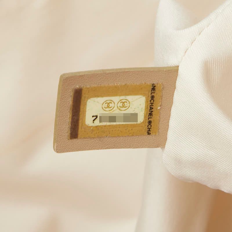 Chanel New Travel Line Beige Pink Nylon Leather Women's Chanel