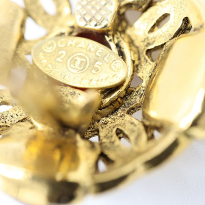 Chanel Earring Gripore Vintage Accessory Red Ladies K604