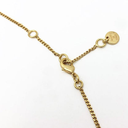 Fendi Logo Necklace Graffiti Zircon Gold
