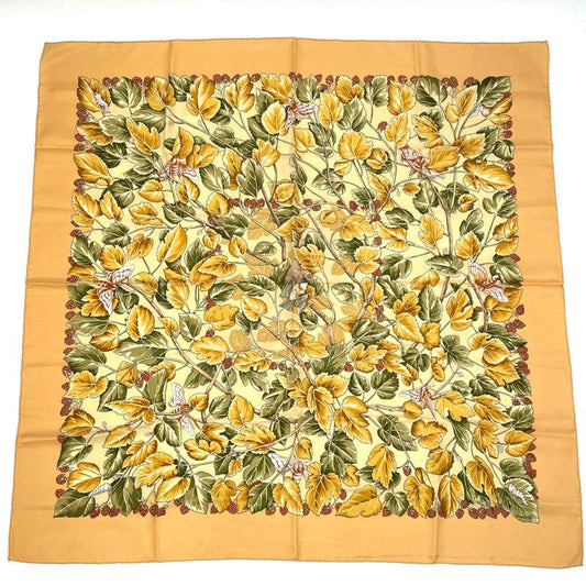 Hermes Carré 90 L'arbre De Soie Silk Tree Mulberry Tree And Silkworms 100% Silk