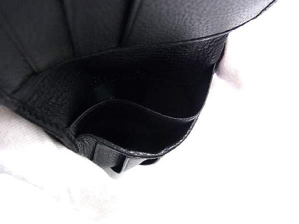 Bvlgari Leather Bifold Wallet Card Holder Men's Black Av8766