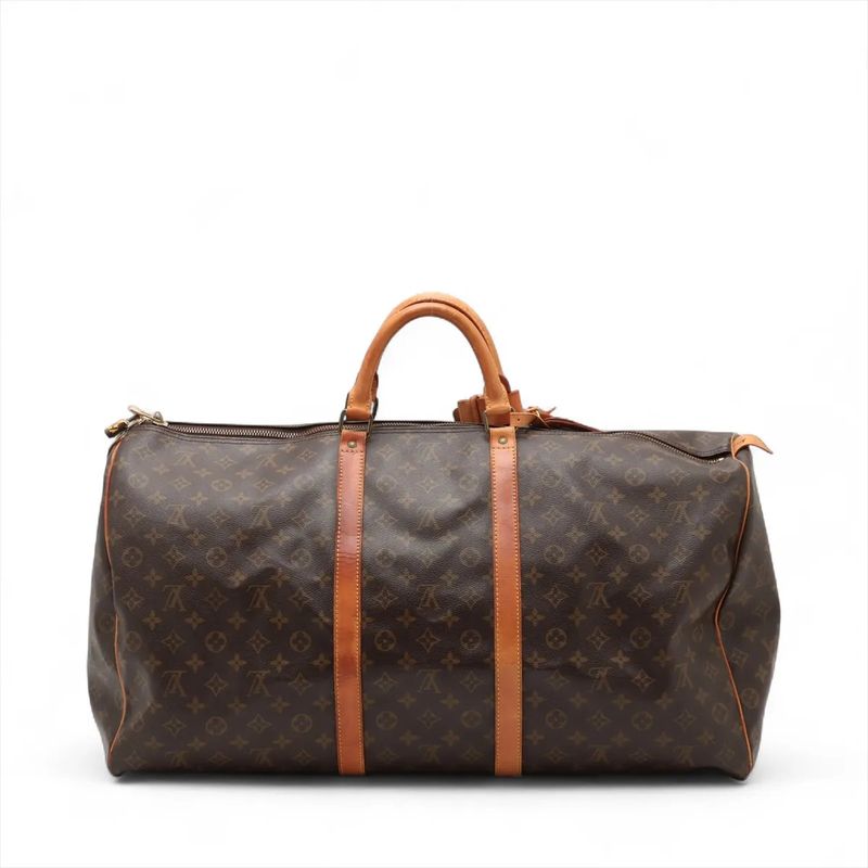 Louis Vuitton Monogram Keepall 60 M41422 Leather Boston Bag Business Travel