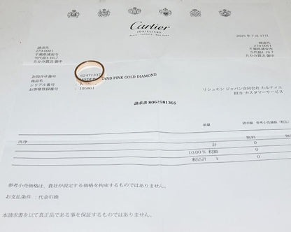 Cartier Ring 18K Pink Gold Diamond 1P (003ct) C De Cartier Ring Engraved Ring