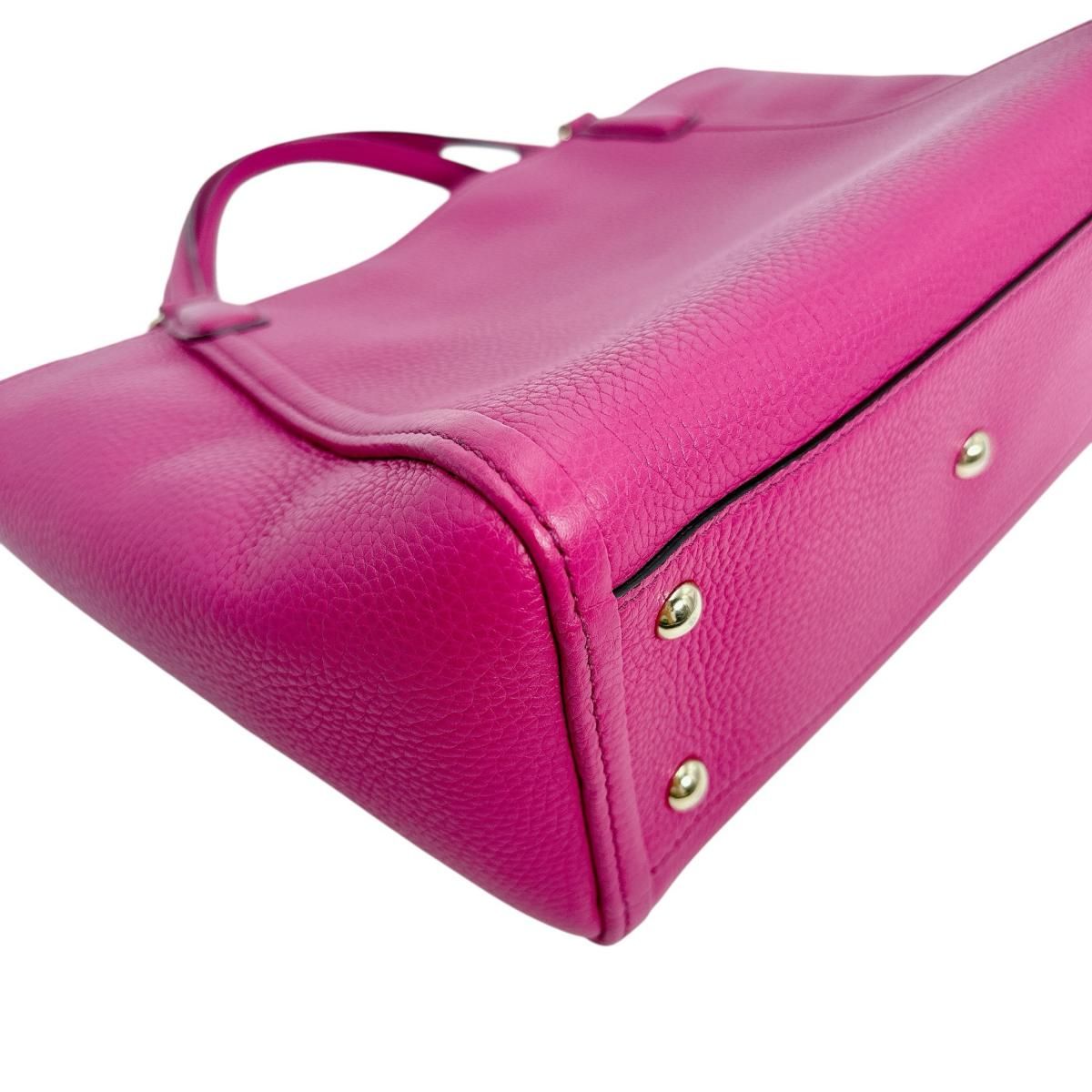 Gucci 2-Way Bag Handbag Calf Pink
