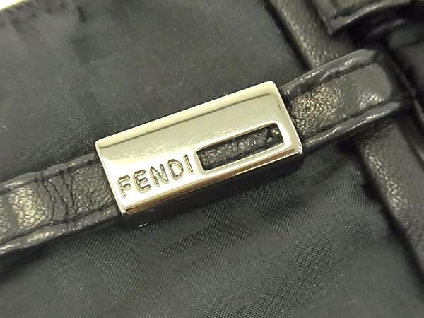 Fendi Zucca Poly/nylon/acrylic Resin Spandex Gloves Size 7.5 Black Fd3160