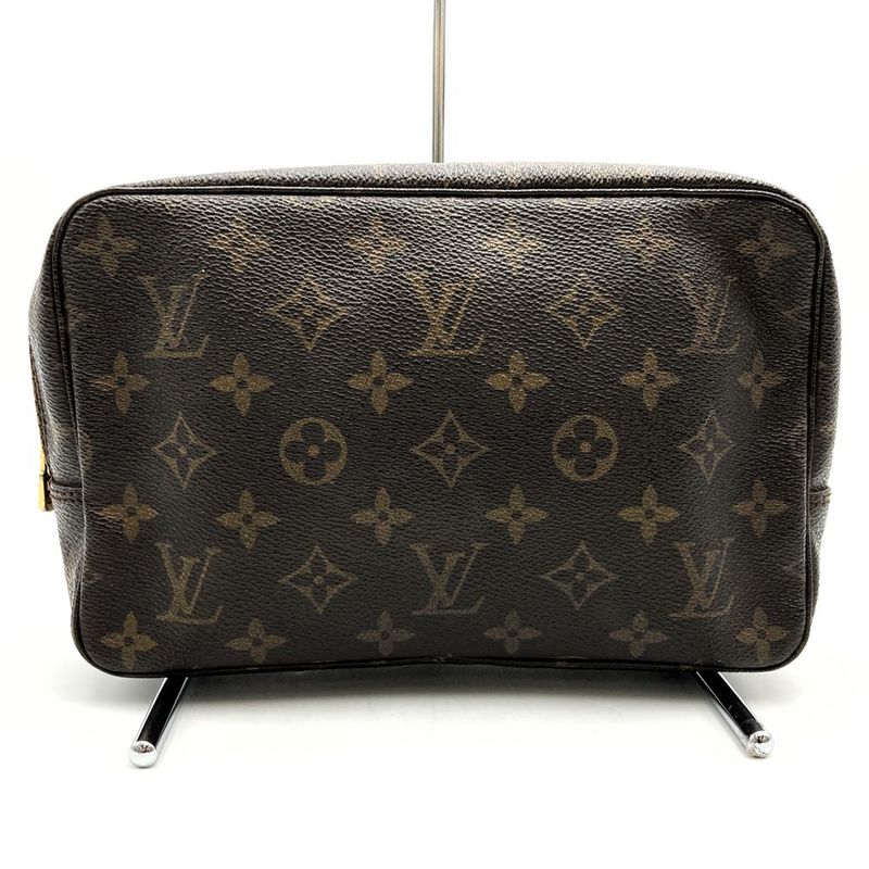 Louis Vuitton Trousse Toilette 23 M47524 Clutch Bag Monogram Canvas Brown Ladies