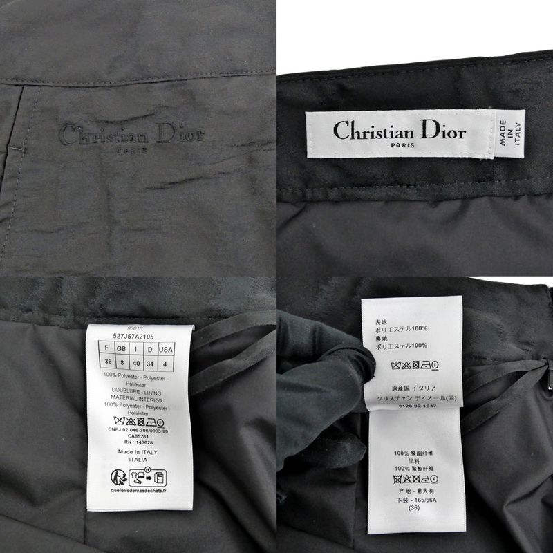 Dior Midi Skirt 527j57a2105 Size 36 Black Knee Length Women's Clothing